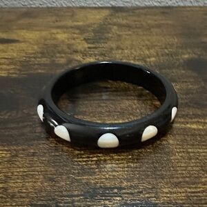 Black and White Polka Dot Bangle